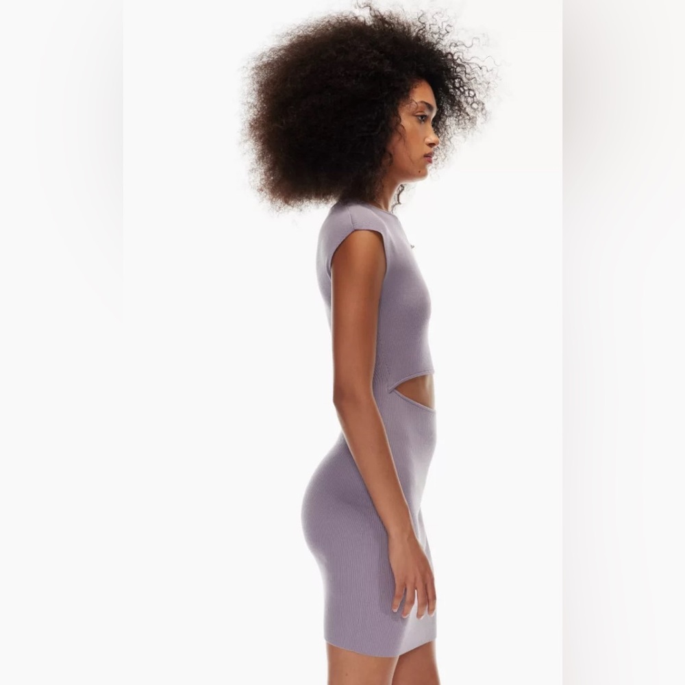 NWT Aritizia X Wilfred Free Cut-out Knit Mini Dress - Picture 5 of 6